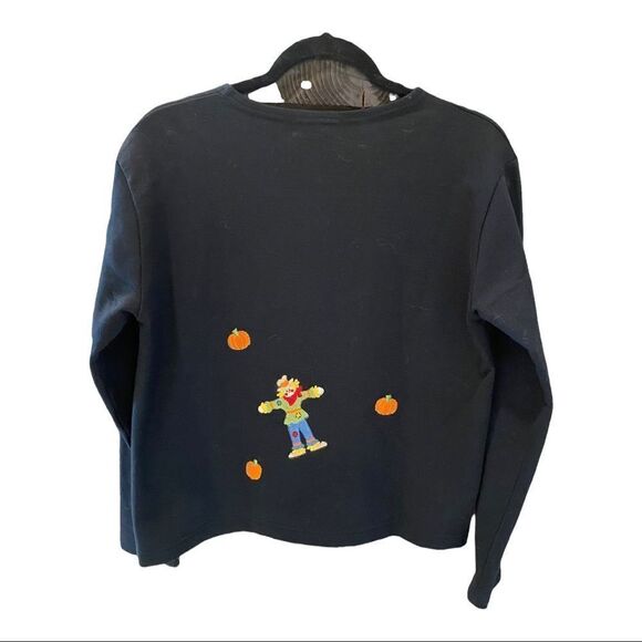 Bellepointe scarecrow embroidered pumpkin shaped buttons Grannycore - Picture 7 of 14